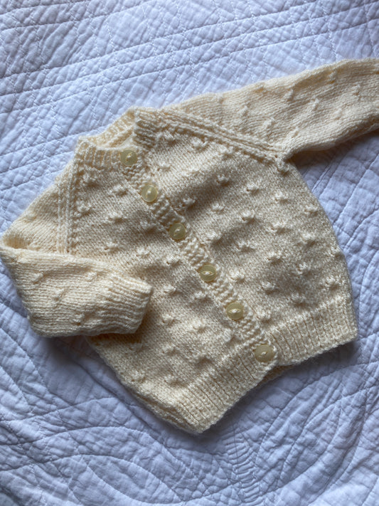 0-3 Months | Hand Knit Cardigan