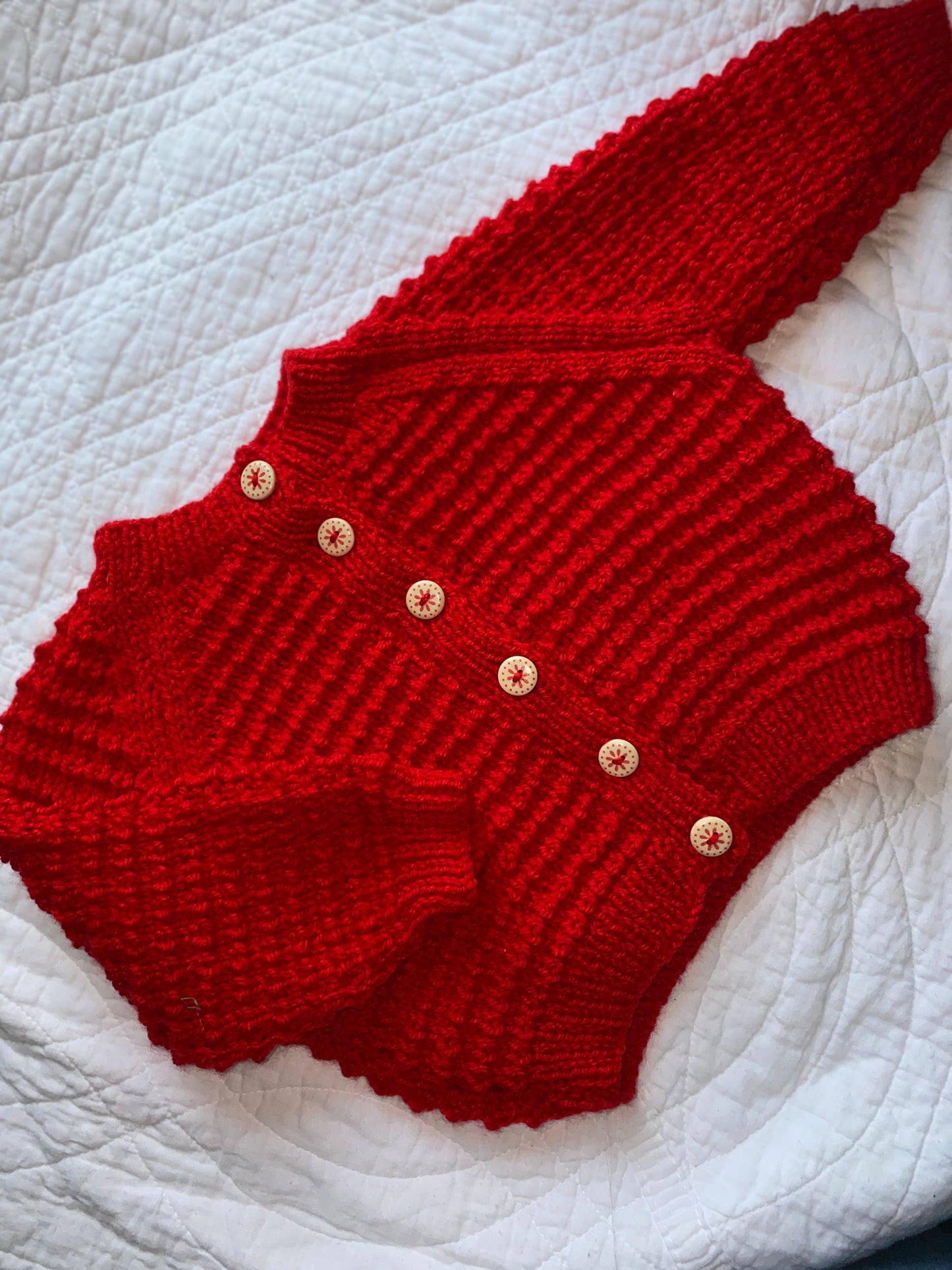 6-12 Months | Hand Knit Cardigan (Oversized)