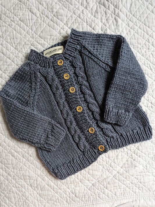 6-12 Months | Hand Knit Cardigan