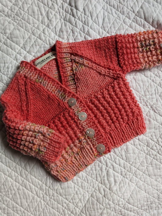 0-3 Months | Hand Knit Cardigan