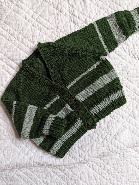 0-3 Months | Hand Knit Cardigan (Oversized)